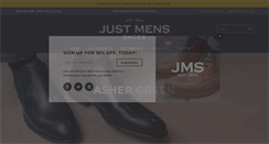 Desktop Screenshot of justmenshoes.com