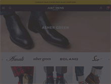 Tablet Screenshot of justmenshoes.com